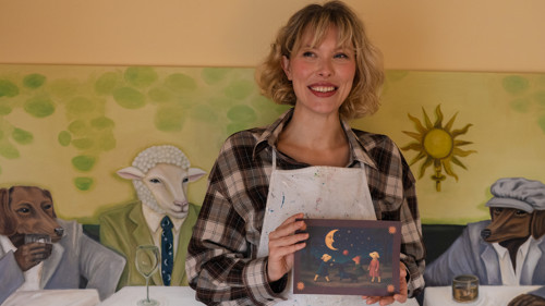 Estelle Graf med årets julkort.