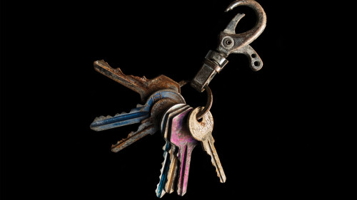 En nyckelknippa.