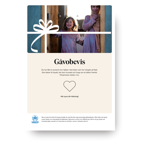 Bild på gåvobevis.