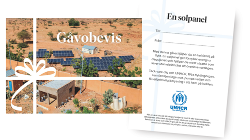 Bild av tryckt gåvobevis.