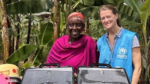 Antoinette har fått rent vatten via Solvatten.