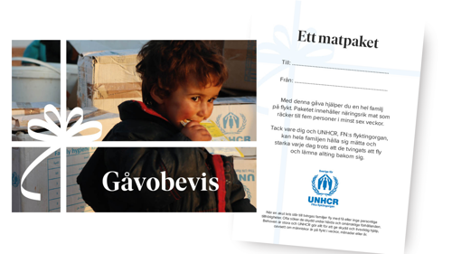 Bild av tryckt gåvobevis.