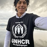 Andreas Mathson löper för människor på flykt.