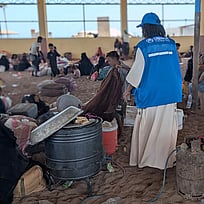 UNHCR-medarbetare på plats i Djibouti.