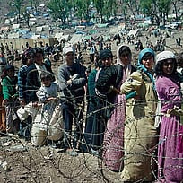 Flyktingar under Gulfkriget.