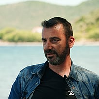 Bild på fiskaren Stratis.