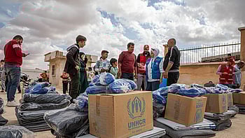 En hjälpsändning har nått fram till Syrien.