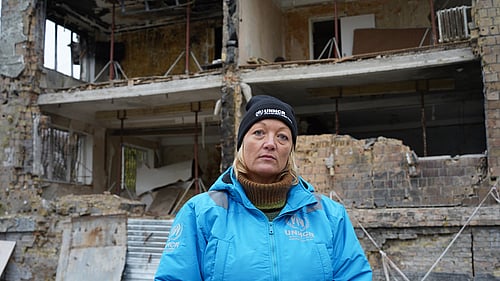 Foto på Elisabeth Haslund, UNHCR.