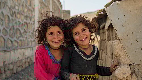 Två flickor i Afghanistan
