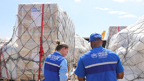 UNHCR tar emot 20 ton nödhjälp i Venezuela. Foto: UNHCR/Andrea Sarabia