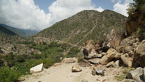 Bild på jordbävningsskador i Afghanistan.