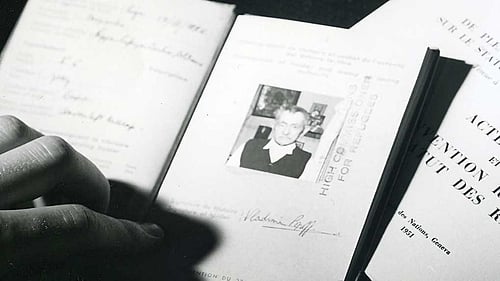 Foto ur ett gammalt pass.