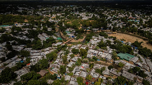 Ett flygfoto över Cox's Bazaar