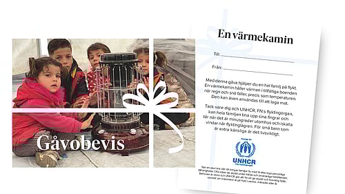 Bild av tryckt gåvobevis.