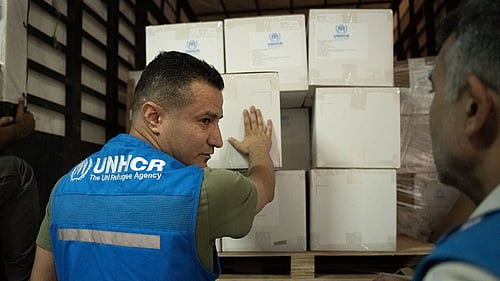 Hjälpen når fram i Libanon.