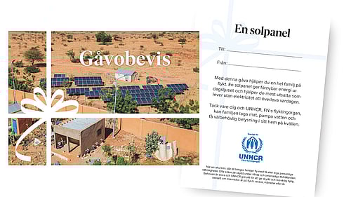 Bild av tryckt gåvobevis.