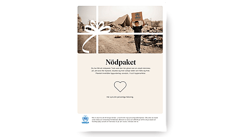 Bild av tryckt gåvobevis.