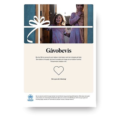Bild på gåvobevis.