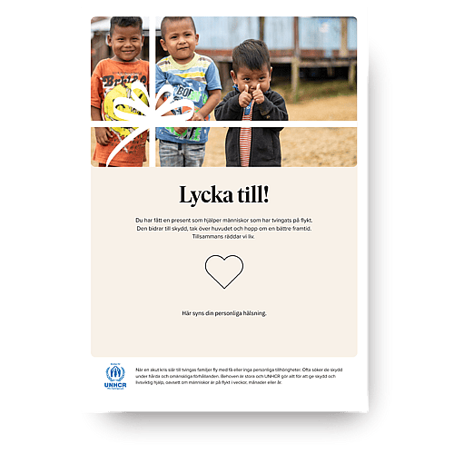 Bild på gåvobevis.