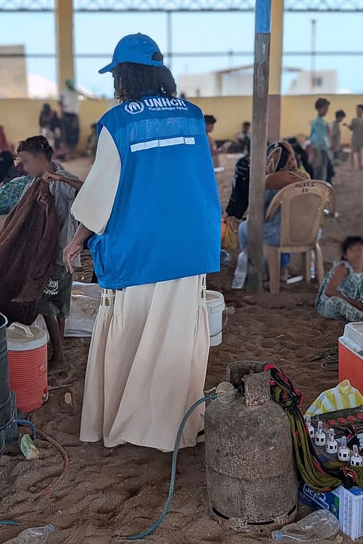 UNHCR-medarbetare på plats i Djibouti.