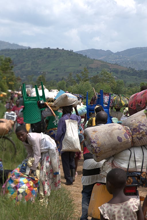 Människor som flytt våldet i Kongo och är i Burundi.