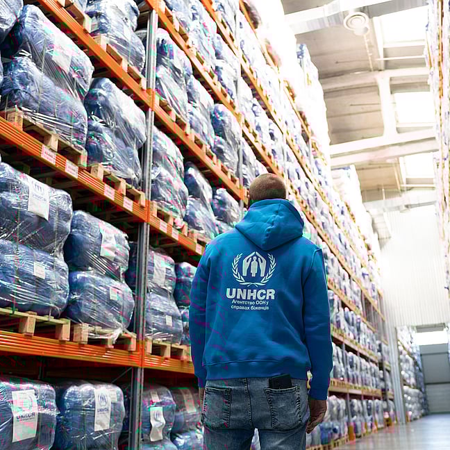 Bild från en lagerlokal i Ukraina