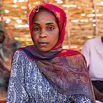 Afrah är en av miljontals sudaneser som sökt skydd i Tchad, Sudans grannland.