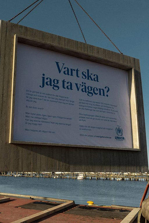 Betongbillboard i Fiskebäck