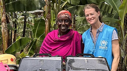 Antoinette har fått rent vatten via Solvatten.