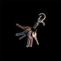 En nyckelknippa från Syrien från utställningen Hoppet om ett hem.