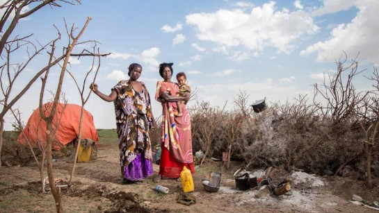 En somalisk familj förlorade större delen av sin boskap på grund av allvarlig torka i Somalia i juni 2017. 