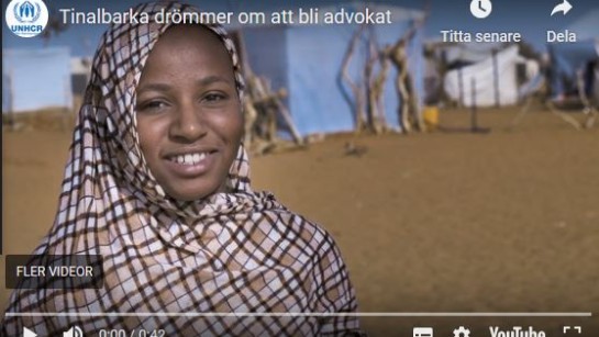 Tinalbarka från Mali drömmer om att bli advokat