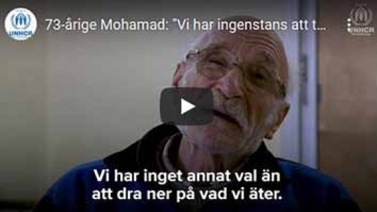 Mohamad 73 år är fattig flykting som tvingas dra ner på maten under ramadan.