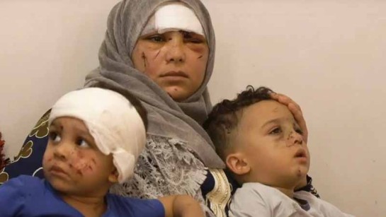 Aisha och hennes barn sårades i explosionen i Libanons huvudstad Beirut den 4 augusti 2020.