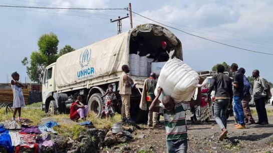 UNHCR är på plats med nödhjälp till de drabbade efter vulkanutbrottet i Kongo.